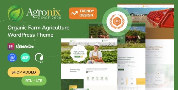 Agronix Organic Farm Agriculture WordPress Theme Download
