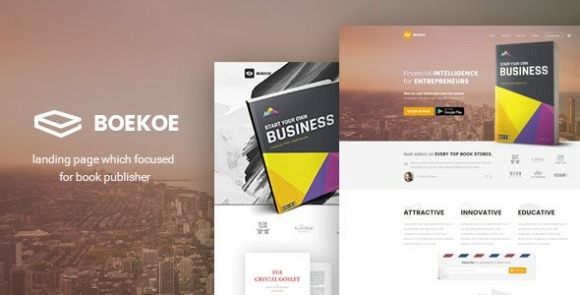 Boekoe Book Landing Page HTML Template