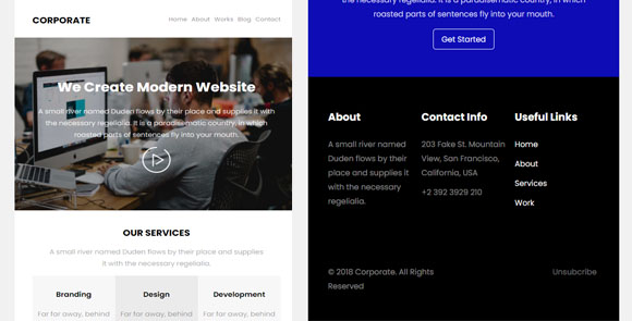 Corporate Email HTML Template Free Download
