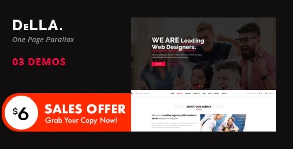 DELLA One Page Template for Digital Agency HTML Download