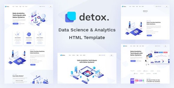 Detox Data Science and Analytics HTML Template Download