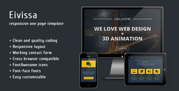 Eivissa Responsive One Page Template Download