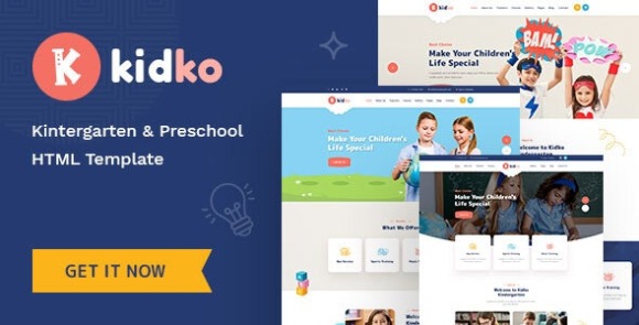 Kidko Kindergarten and Baby Care HTML Template Download