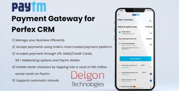 Paytm Payment Gateway Plugin for Perfex CRM Addon