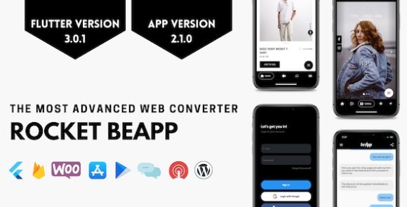 Rocket BeApp Flutter Web Converter App Source Code