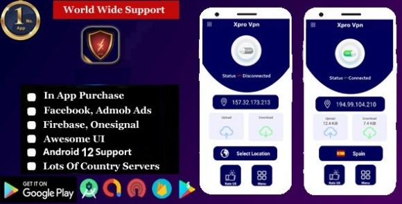 VPN X Pro VPN Unlimited Proxy Super Fast Free VPN and Secure App Source Code