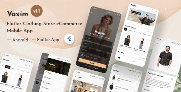 Vaxim Clothing Retail Online Shop Flutter App Admin Dashboard Download