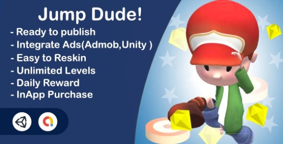 Jump Dude Unity Complete Admob InApp Ultra Casual Game