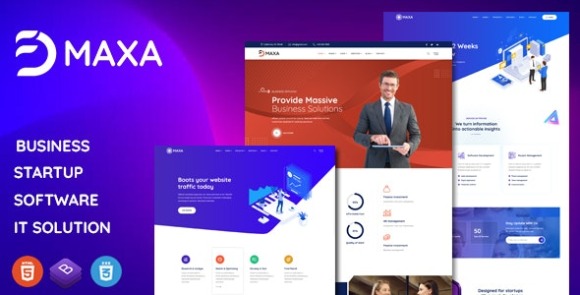 Maxa Multipurpose Landing Page Template Download