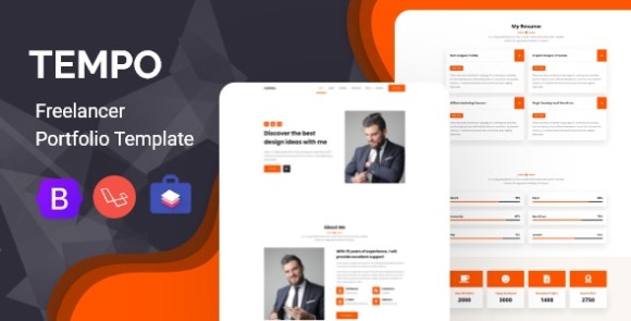 Tempo Multipurpose Website CMS and Freelancer Portfolio Script