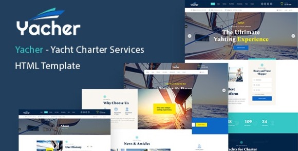 Yacher Yacht Charter Services HTML Template Download