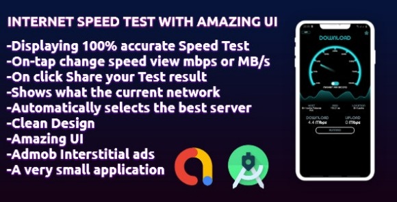 Internet Speed Test with Amazing UI App Source Code