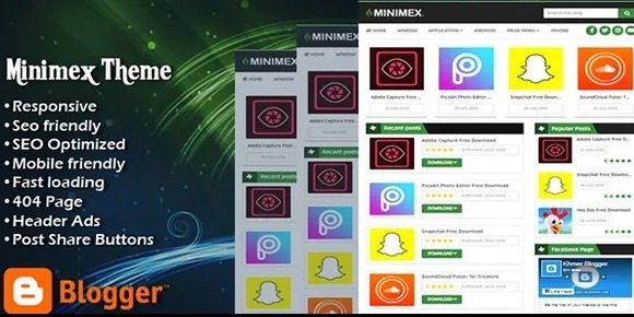 Minimex Theme Responsive Blogger Template