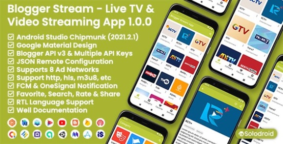 Blogger Stream Live TV and Video Streaming App Blogger API
