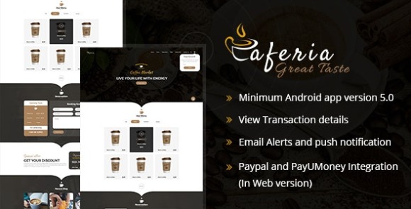 Caferia Restaurant Food Order and Delivery Web and Mobile App Source Code