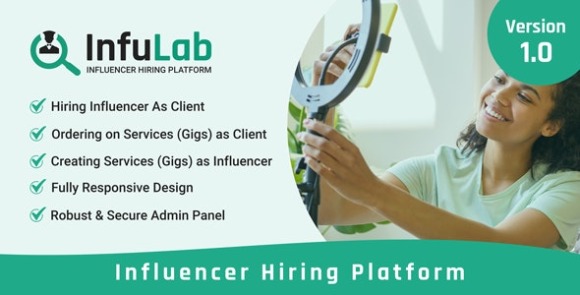 InfuLab Influencer Hiring Platform PHP Script