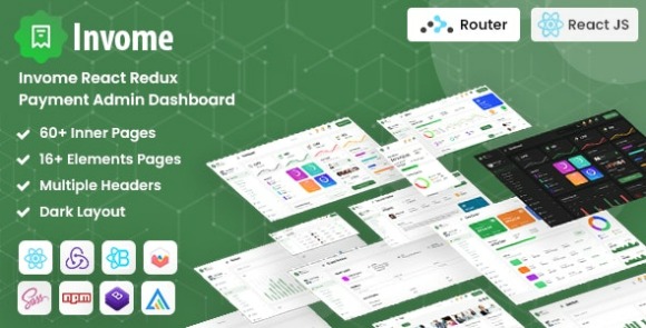 Invome React Redux Invoicing Admin Dashboard Template