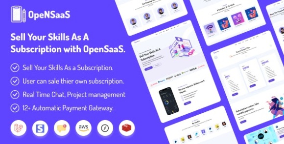 OpenSaaS Sell Your Skills As A Subscription SaaS PHP Script
