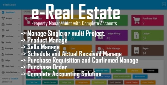 e-Real Estate Property Management with Complete Accounts PHP Script