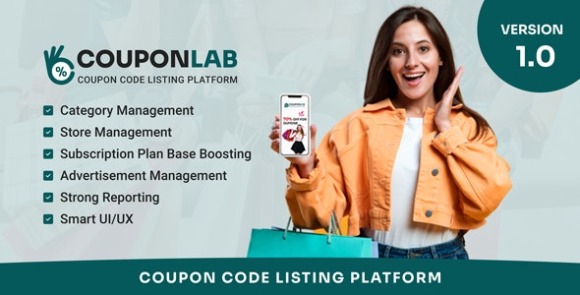 CouponLab Coupon Code Listing Platform Nulled PHP Script