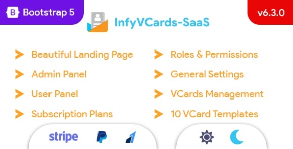 InfyVCards SaaS Multi User Digital Business Card Builder SaaS vCards