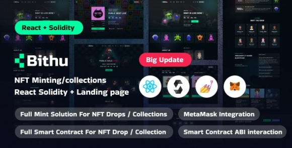 Bithu NFT Minting Collection with Smart Contract React JS and Solidity