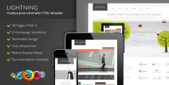 Lightning Multipurpose Minimalist HTML Template