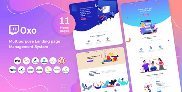 OXO Nulled Multipurpose Landing Page CMS Script