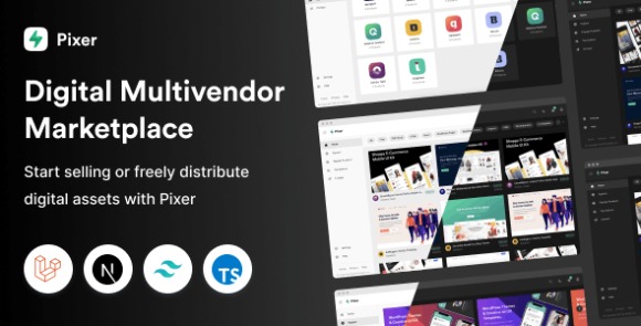 Pixer React Laravel Multivendor Digital Marketplace PHP Script
