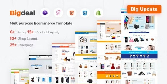 Bigdeal eCommerce Bootstrap HTML and Admin Template