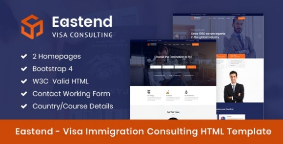 Eastend Immigration Visa Consulting HTML Template