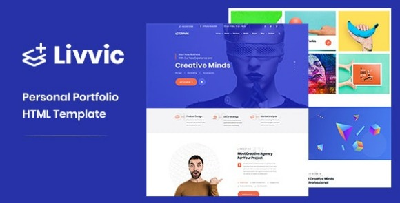 Livvic Personal Portfolio HTML Template Download