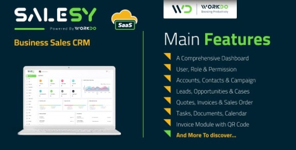 Download #Salesy SaaS v5.4 Nulled – Business Sales CRM PHP Script