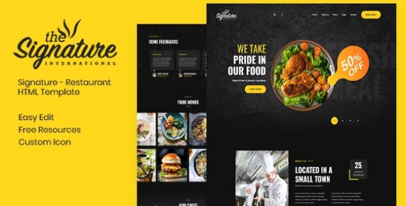 Thesignature Restaurant HTML Template