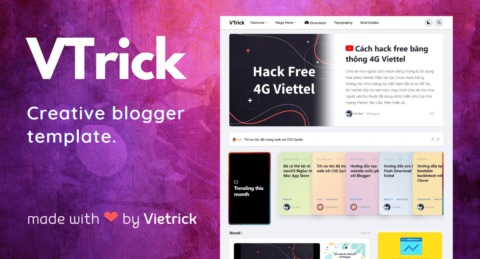 VTrick Creative Blogger Template