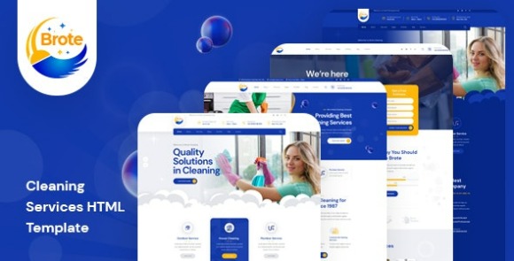 Download #Brote v1.0 – Cleaning Services HTML Template Free