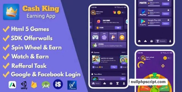 Cash King v8.0 Nulled – Android Earning App with Admin Panel App Source