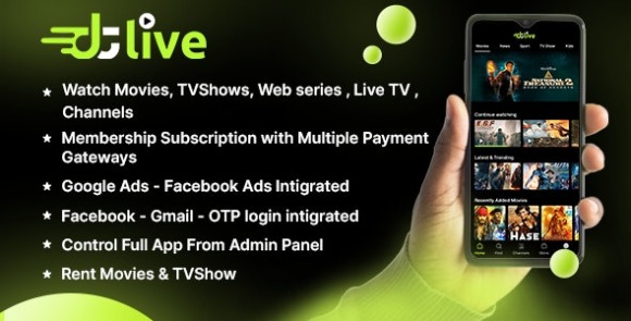 DTLive Movies TV Series Live TV Channels OTT Android App