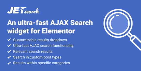 JetSearch An ultra-fast AJAX Search Widget for Elementor Addon