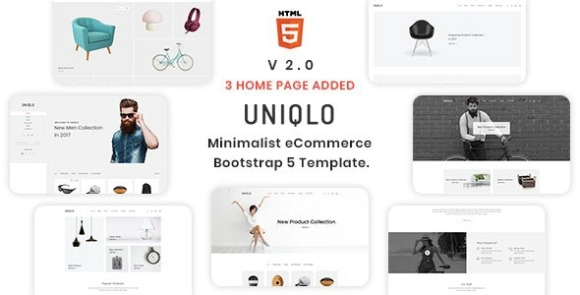 Uniqlo Minimal HTML Template Download