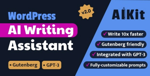 Download #AIKit v2.0.4 – WordPress AI Writing Assistant / OpenAI GPT-3 WordPress Plugin