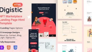 Digistic NFT Marketplace Landing Page HTML Template
