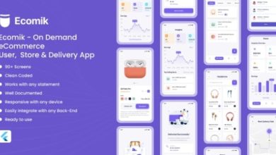 Ecomik Ecommerce Flutter App Template for User Store and Delivery