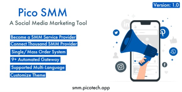Download #PicoSMM v1.0 Nulled – Social Media Marketing Script Panel Free