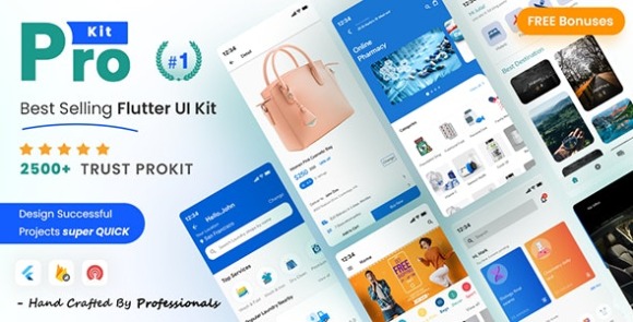 Download #ProKit Flutter v5.12.0 – Best Selling Flutter UI Kit App Source Code