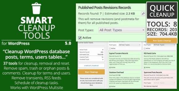 Download #Smart Cleanup Tools v5.2 – Plugin for WordPress Free