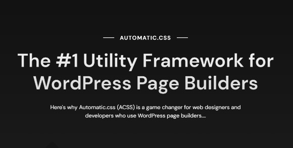 Download #Automatic.css v2.3.0 Nulled – CSS Framework for WordPress Plugin