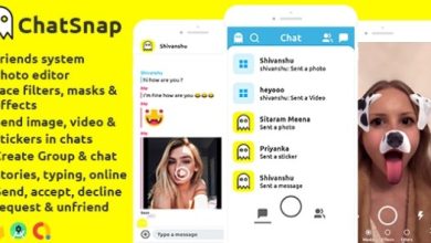 ChatSnap Snapchat Clone Social Network Face Filters Android App