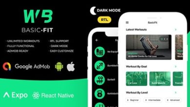 FitBasic Complete React Native Fitness App Source Code