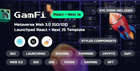 Download #GamFi v1.2 – Metaverse Web3 IGO Launchpad React, Next JS Template Free